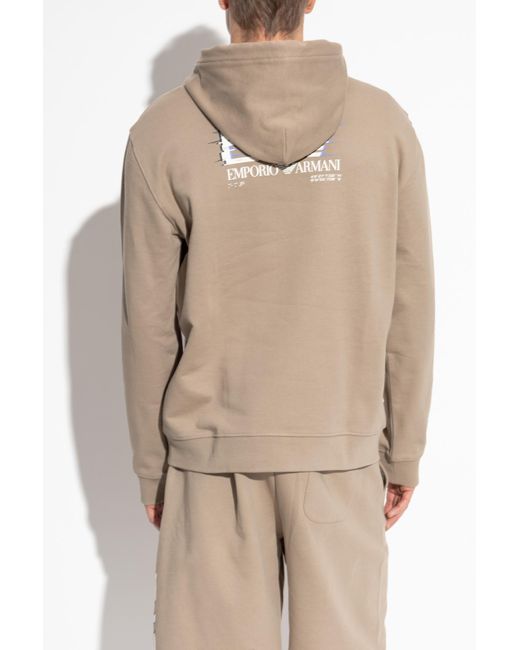 EA7 Natural Hoodie for men