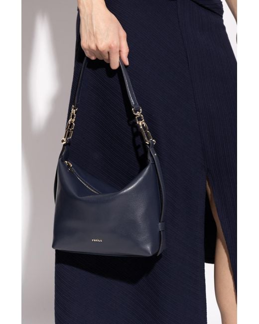 Furla Blue 'Tonie Mini' Shoulder Bag