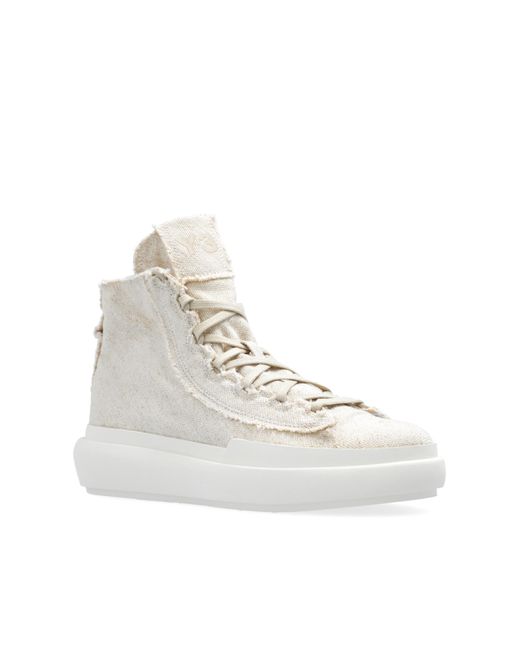 Y-3 White ‘Nizza Hi’ High-Top Sneakers