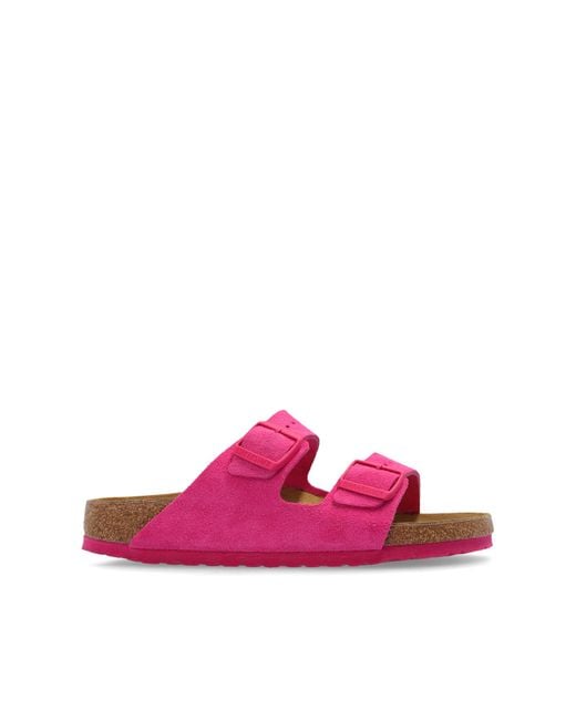Birkenstock Pink ‘Arizona Bs’ Slippers