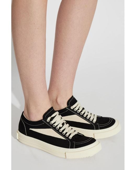 Rick Owens Black Sports Shoes With Logo