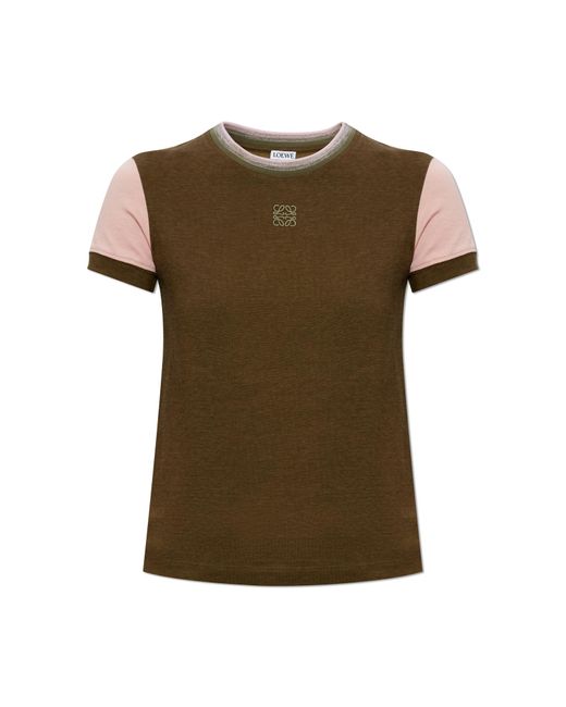 Loewe Green T-Shirt With Logo