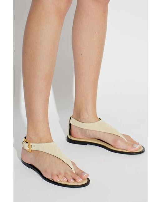 Balmain Brown "Anthem" Suede Sandals