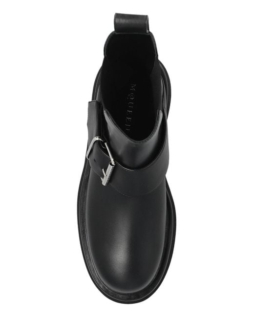Alexander McQueen Black "Sofa" Platform Ankle Boots