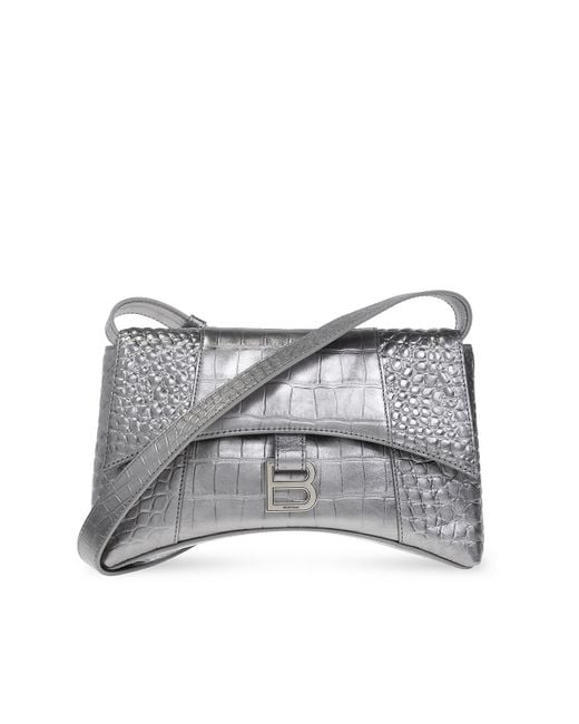 Women's Downtown Xs Shoulder Bag Crocodile Embossed in White