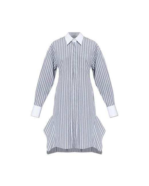 Stella McCartney Gray Dress With A Striped Pattern