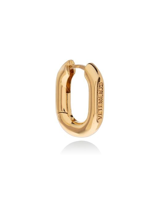 Vetements Metallic Brass Earring