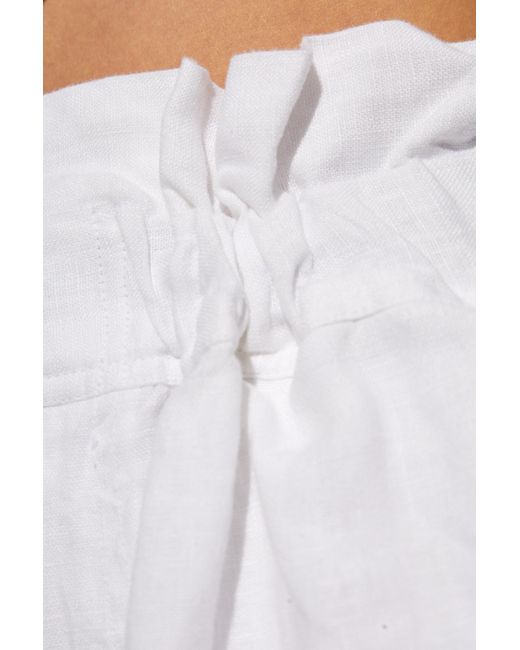 Posse White Linen 'Ducky' Shorts
