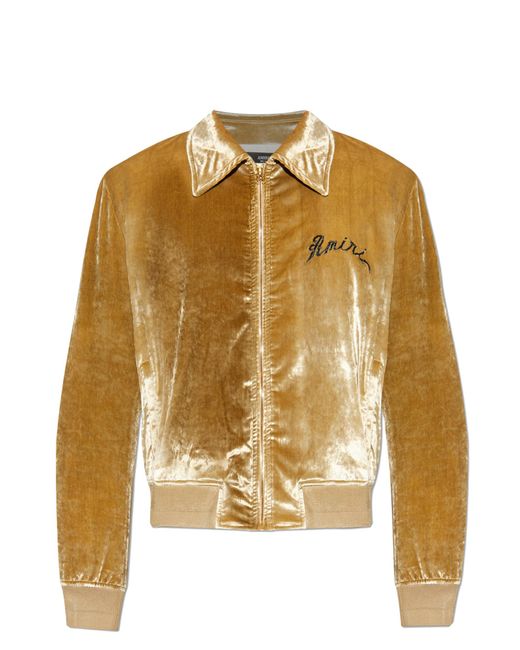 Amiri Metallic Velvet Jacket With Shimmering Appliqués for men