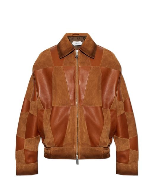 Versace Brown Leather Jacket
