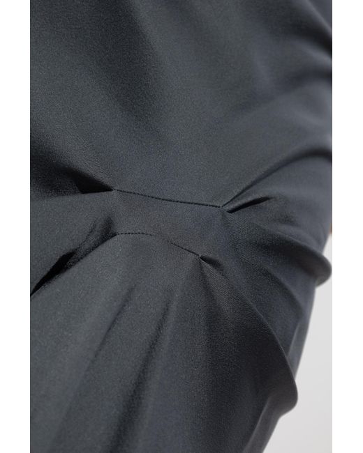 Victoria Beckham Black Asymmetric Dress With Draping
