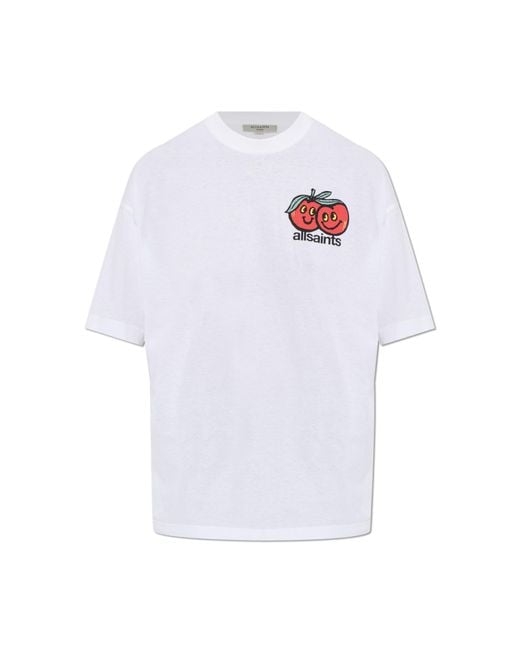 AllSaints White T-Shirt "Mutual Etta"