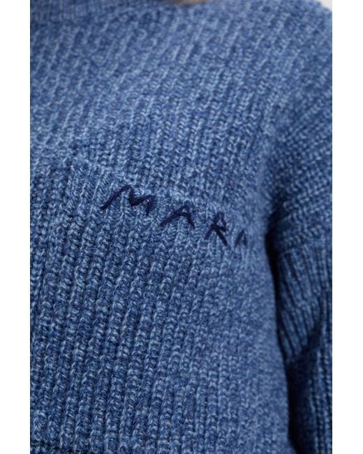 Marni Blue Wool Turtleneck