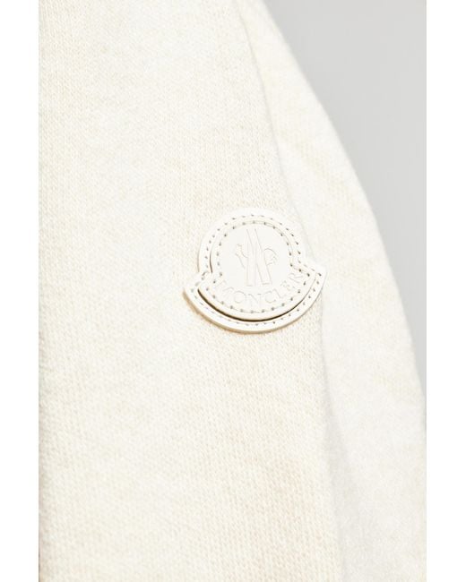 Moncler White Cardigan With Down Insert for men