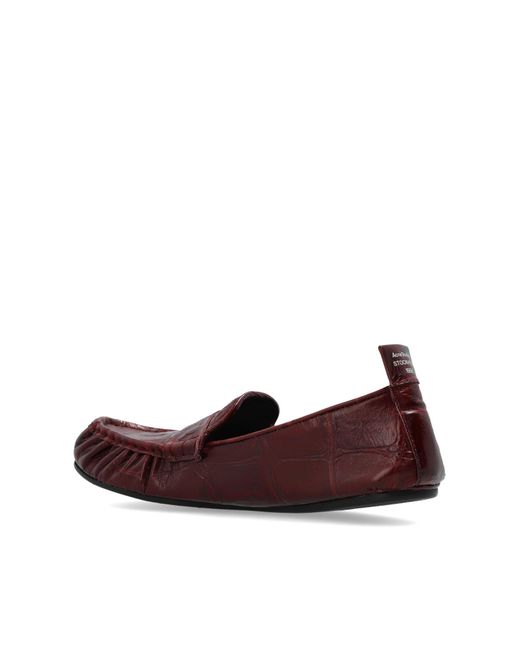 Acne Red Loafers Type Shoes