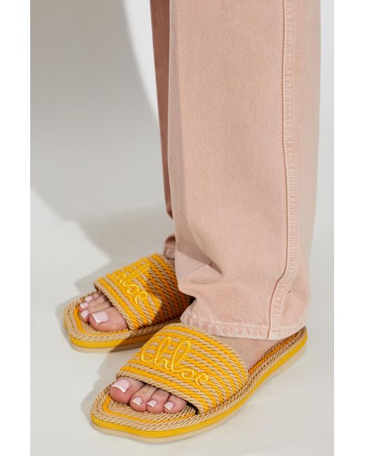 Chloé Natural Slides 'Sand'