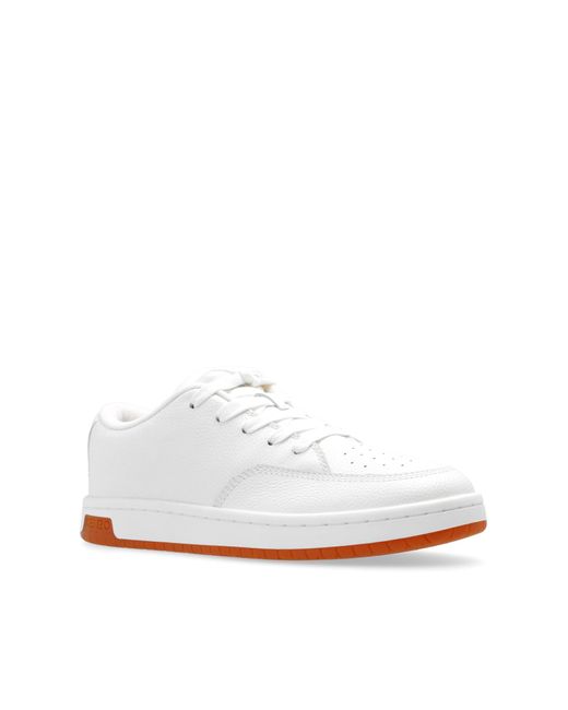 KENZO White Leather Sneakers,
