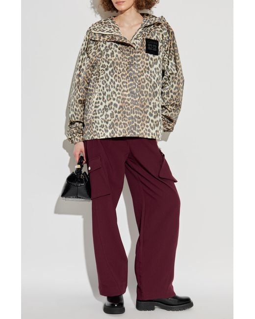 Ganni Natural Jacket With Animal Motif