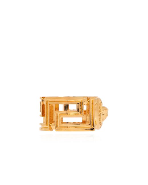 Versace Orange Ring With Greek Pattern