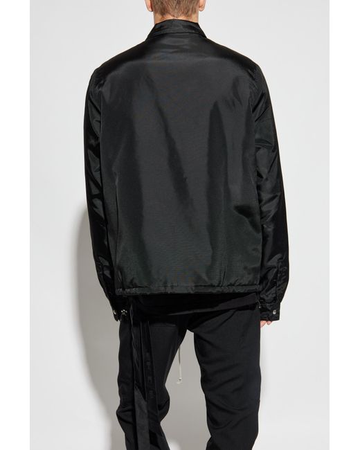 Rick Owens Black Jacket 'Concaled' for men