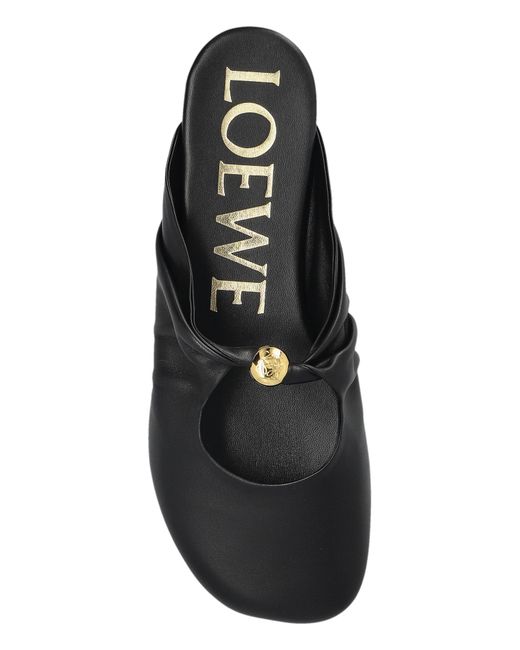 Loewe Black 'Pebble' Slides