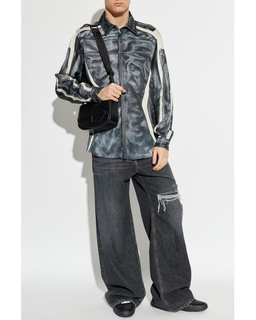 DIESEL Gray Shirt 'S-Simply-Bmcz' for men