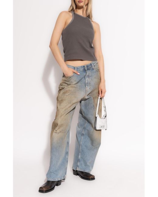 Acne Brown Sleeveless Top
