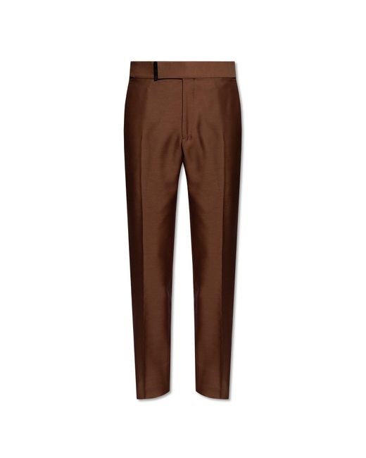 Tom Ford Brown Pleat-front Trousers, for men