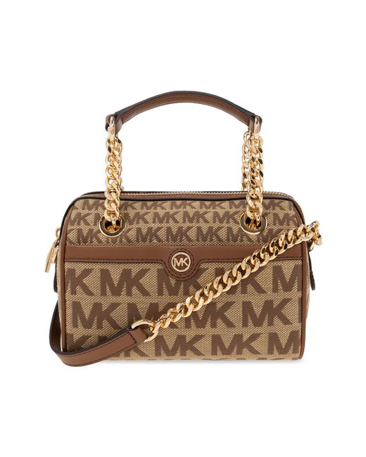 michael kors light pink and brown bag