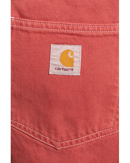 Carhartt Red Jeans With Logo Patch, for men