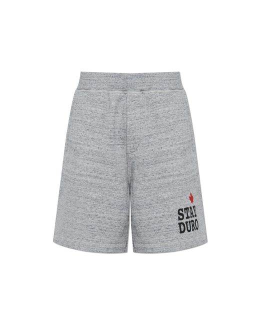 DSquared² Gray Cotton Shorts for men