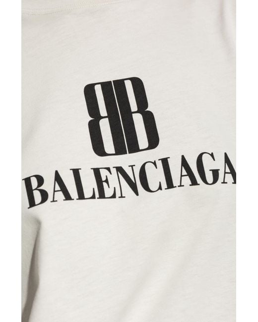 Balenciaga Black T-Shirt With Printed Logo