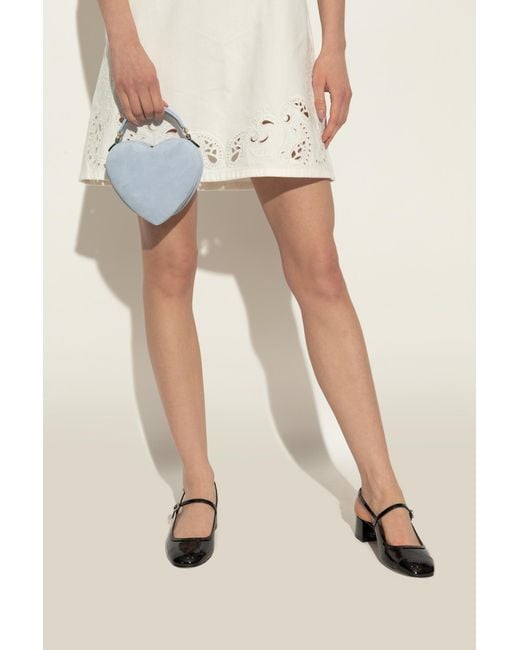 Moschino Blue Heart-Shaped Shoulder Bag