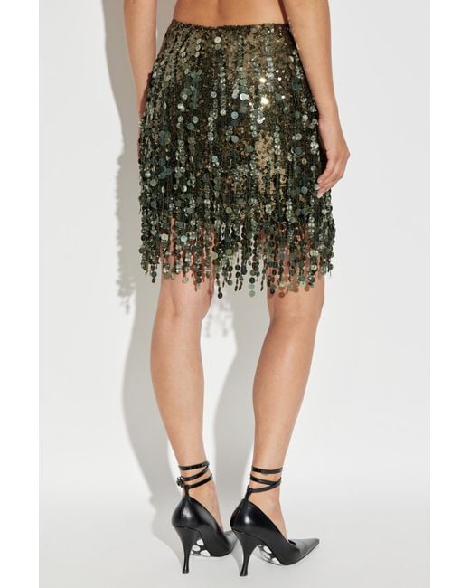 Blumarine Green Sequin Skirt