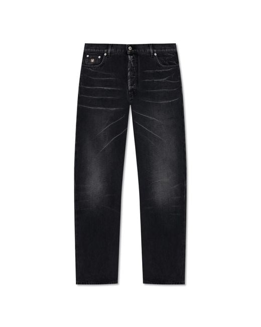 Moschino Black Straight-Leg Jeans for men