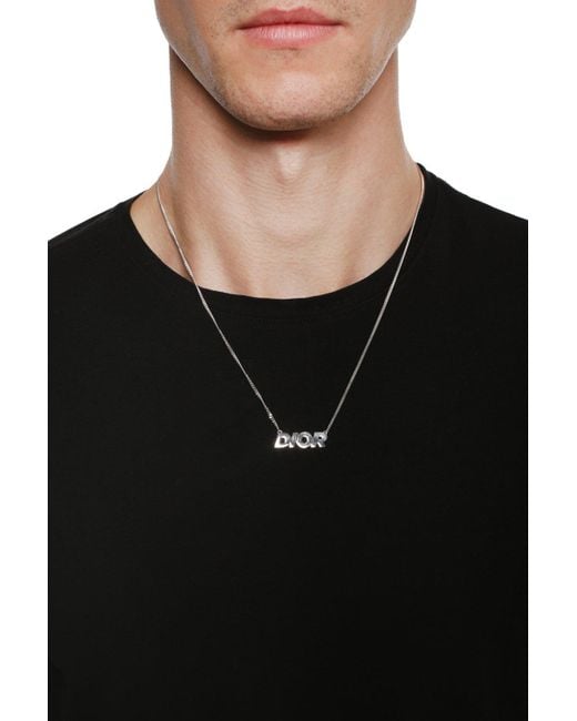 Dior Branded Necklace in Silver (Metallic) for Men Lyst