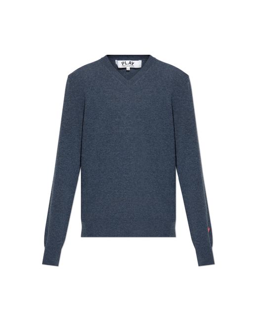 COMME DES GARÇONS PLAY Blue V-Neck Sweater