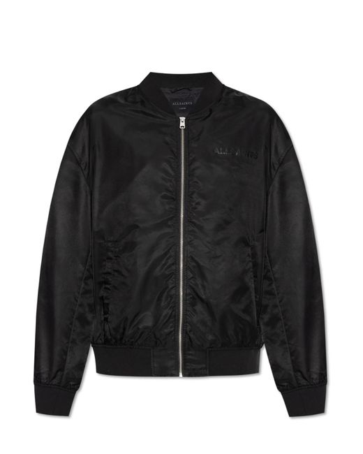 AllSaints Black "Future" Bomber Jacket for men