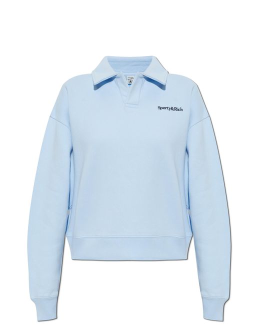 Sporty & Rich Blue Polo From The "Beverly Hills Tennis" Collection