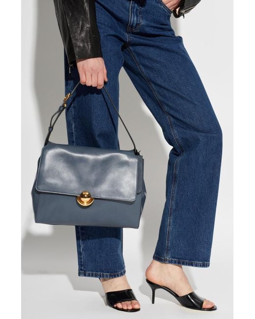 Furla Blue Shoulder Bag "Domus Medium"