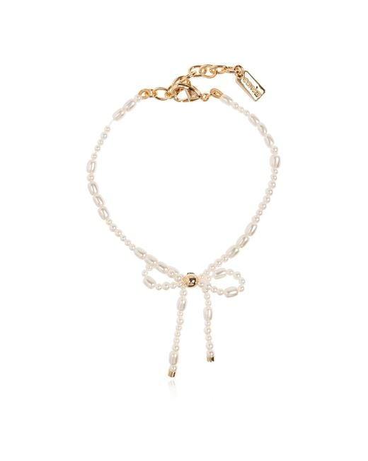 COACH Metallic Bracelet With A Decorative Bow
