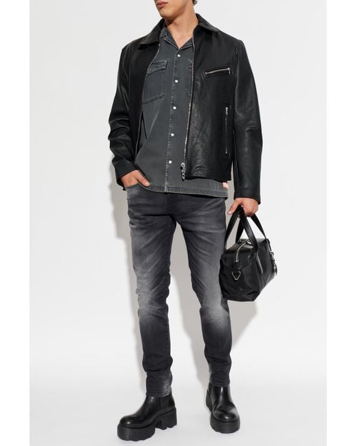 DIESEL Black Denim Shirt 'D-Nabil-P' for men