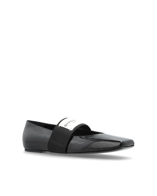Givenchy Black Ballet Flats "Squared"