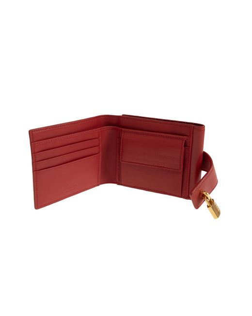 Balmain Red Leather Wallet