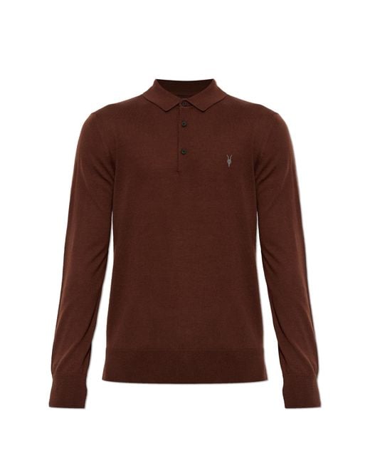 AllSaints Black Polo 'Mode' for men
