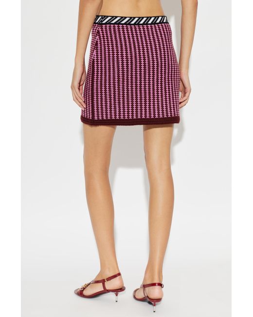 Versace Red Wool Skirt