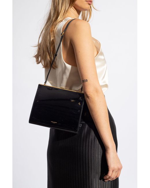 ショルダーバッグ・ポシェット SAINT LAURENT BLACK LEATHER LE ANNE-MARIE SHOULDER BAG Saint Laurent Le-Anne Marie Small Shoulder Bag in Patent