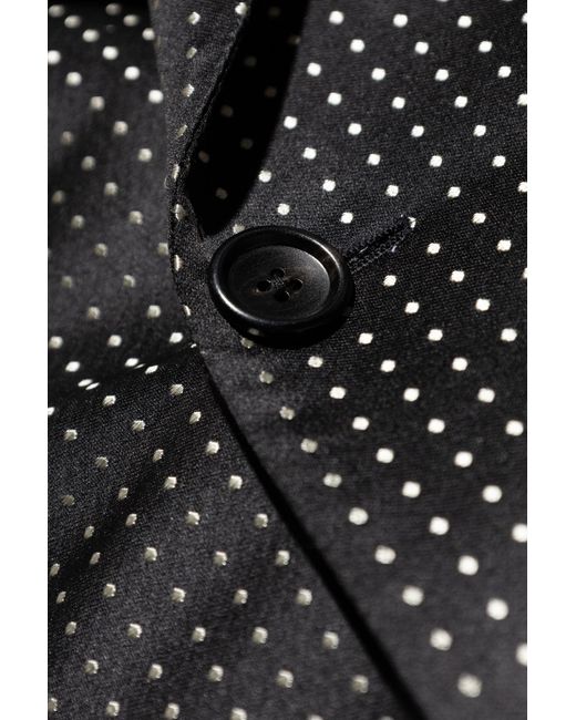 Tom Ford Black Silk Blazer With A Polka Dot Pattern for men