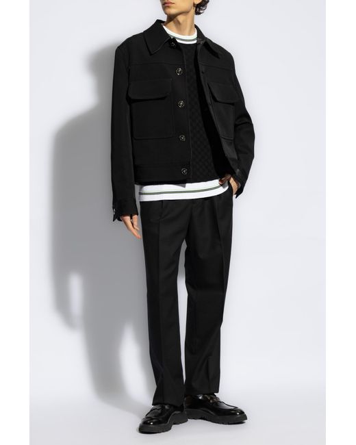 Versace Black Jacket With Buttons, for men
