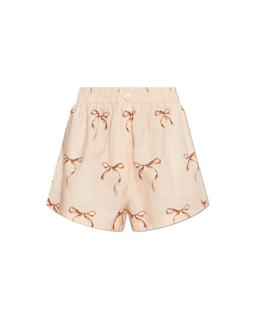 Forte_forte Natural Printed Shorts